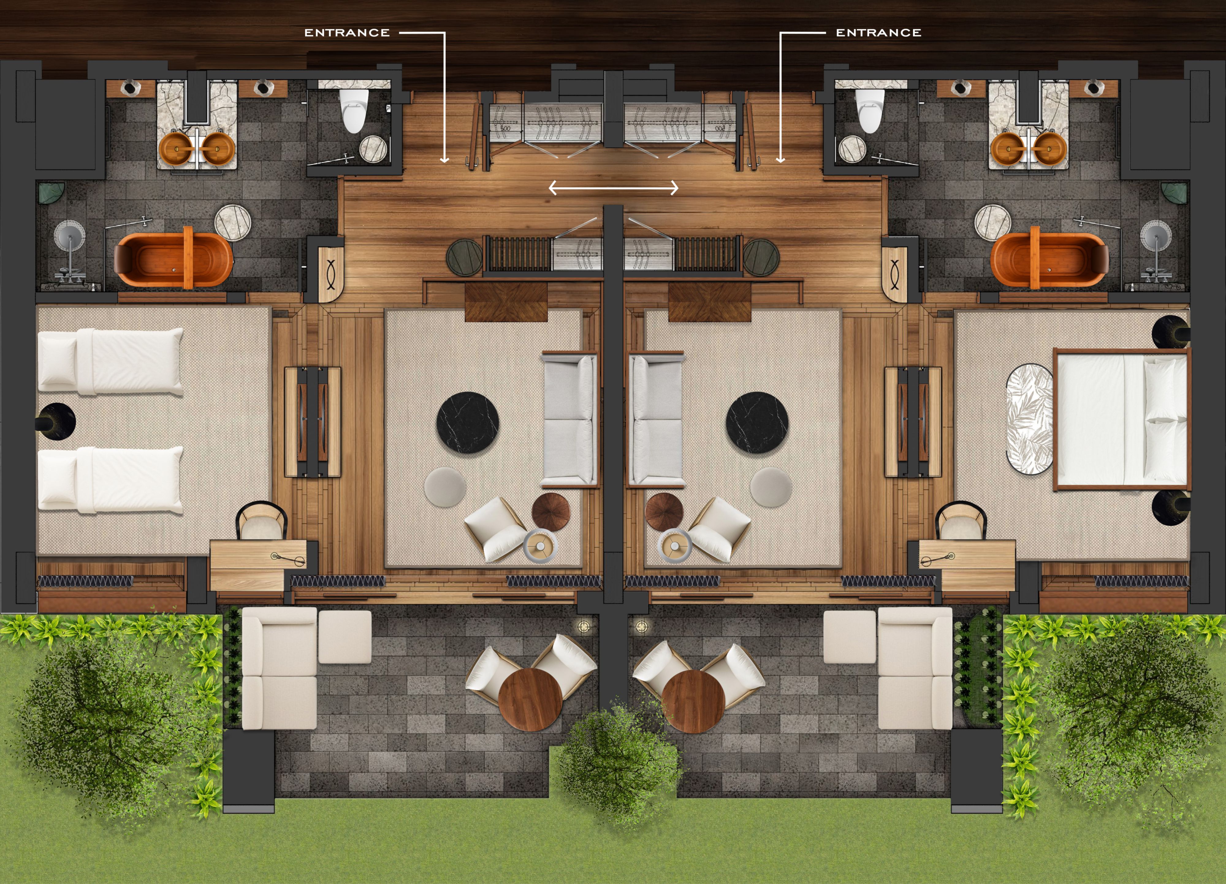Two Bedroom Lagoon Access layout