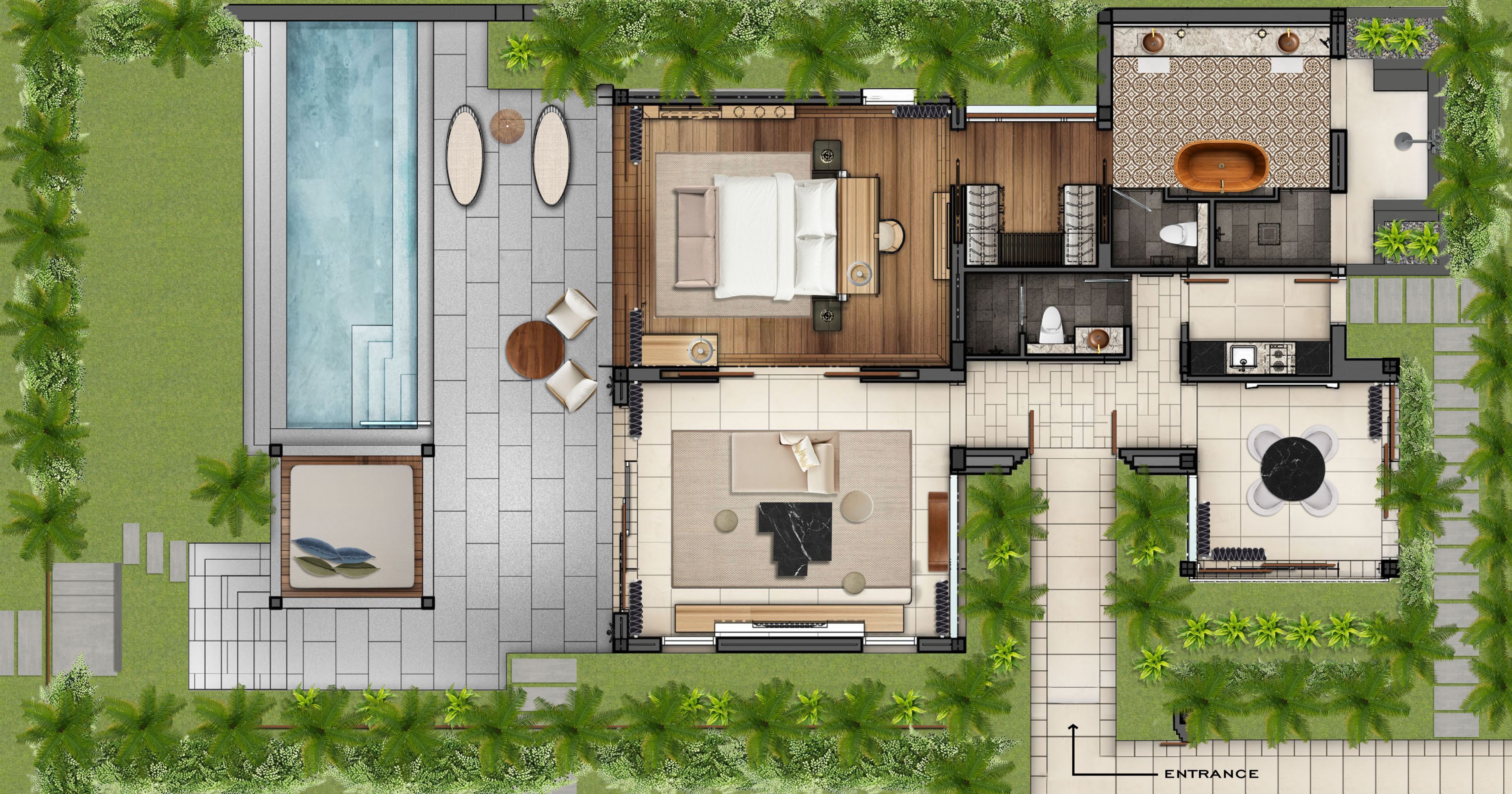 Garden Pool Villa layout