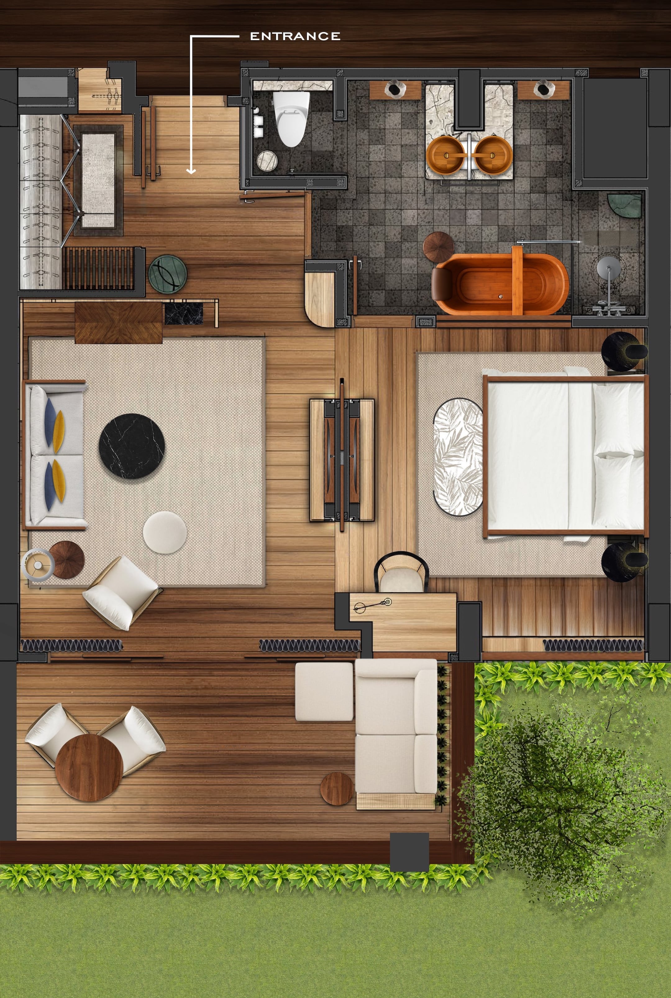 One Bedroom King layout